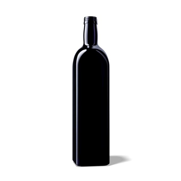 1000 ml Miron Castor oljeflaske med høyt, slankt og firkantet design, perfekt for store mengder oljer.