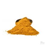 Økologisk gullmelkpulver i løs haug – gyllen miks med gurkemeie og varme krydder