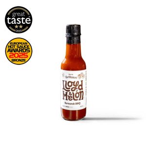 Flaske med spicy koreansk BBQ-saus inspirert av bulgogi og galbi.