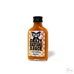 Crazy Bastard 7 Pot Tropical hot sauce 100 ml glassflaske med gul etikett
