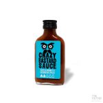 Crazy Bastard Scotch Bonnet & Caribbean Spices hot sauce 100 ml glassflaske med blå etikett