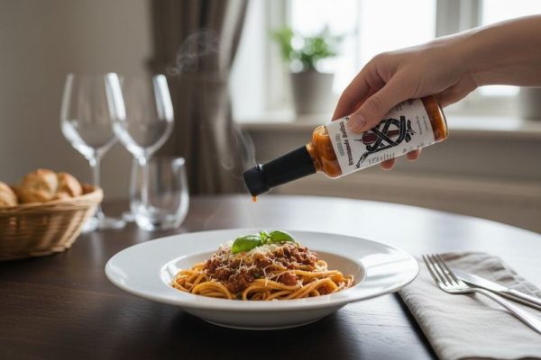 Chilisaus til tomatisert pastarett